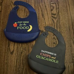 (2) Silicone Bibs